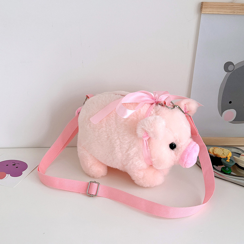 Women Bags H&M - Borsa in peluche maialino per ragazza
