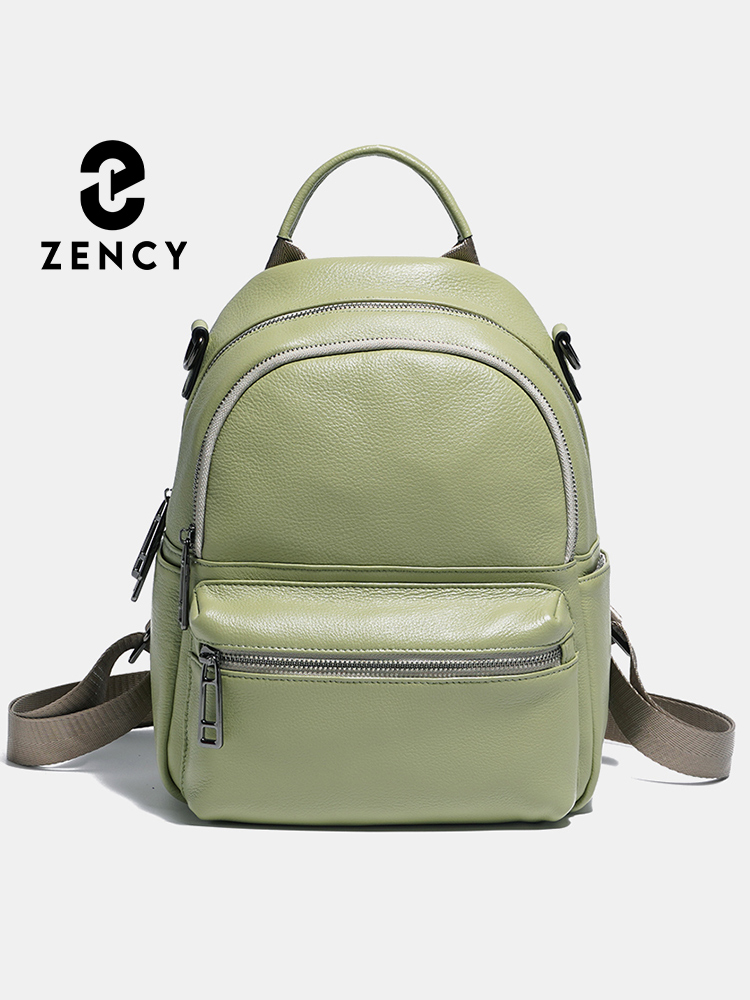 Women Bags White - Zency zaino in pelle da donna