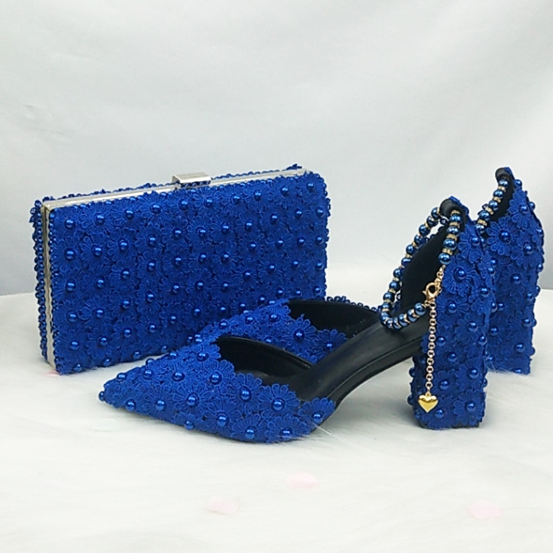 Women Bags White - Scarpe da sposa BaoYa Fang blu