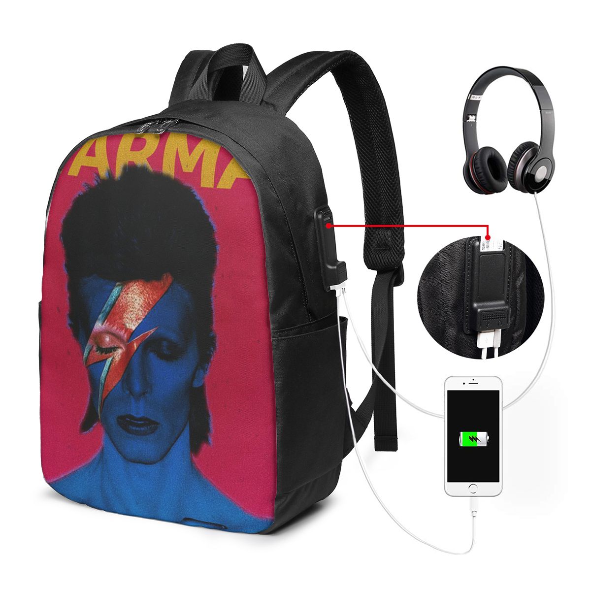 Women'S Bags - Zaino Davids Bowied, borsa da viaggio