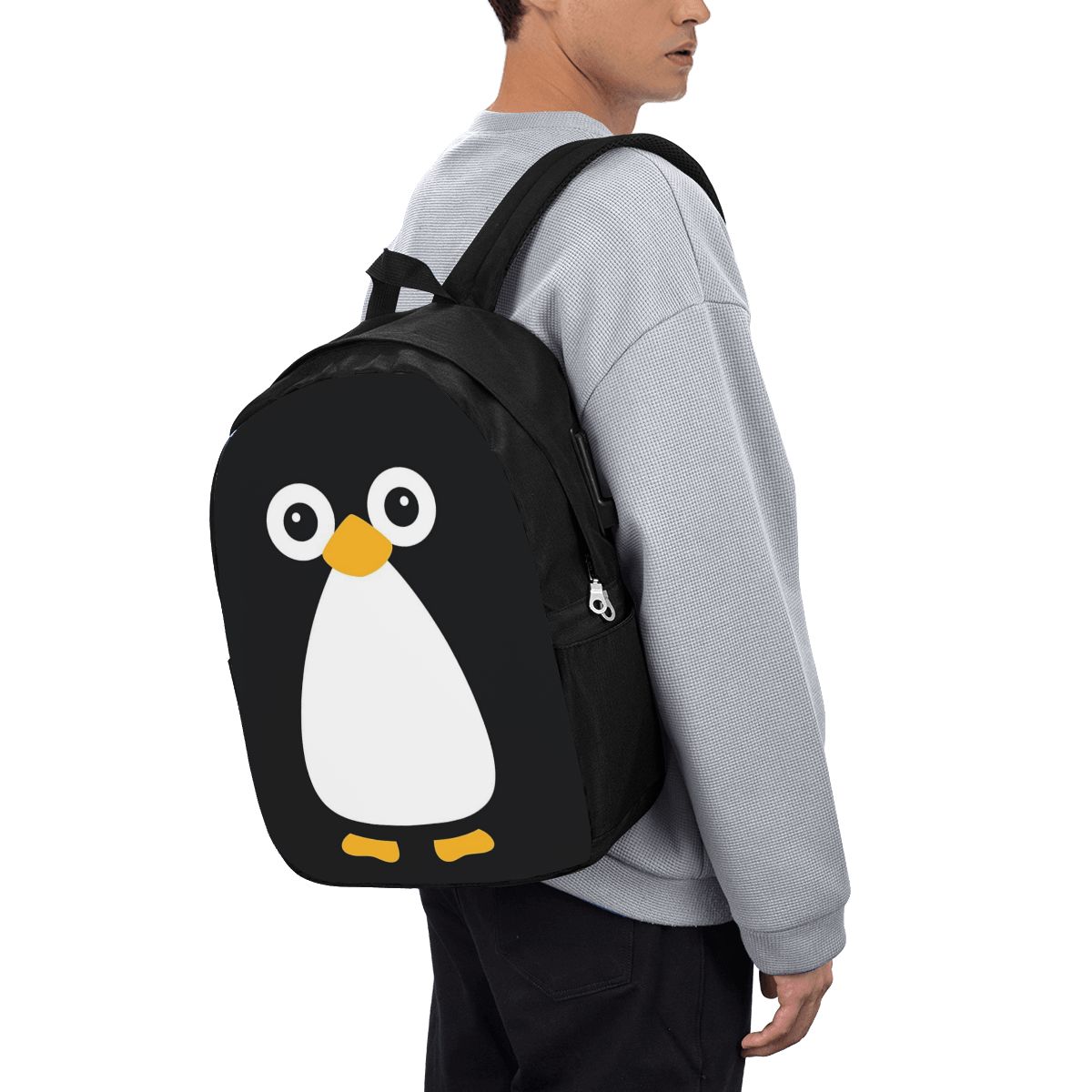 Women'S Bags - Simpatico zaino con pinguino vettoriale, borsa