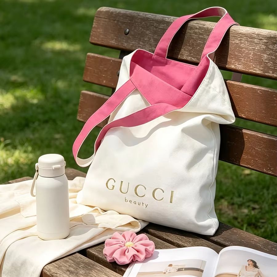 Women Bags White - Borsa GUCCI da donna in tela,
