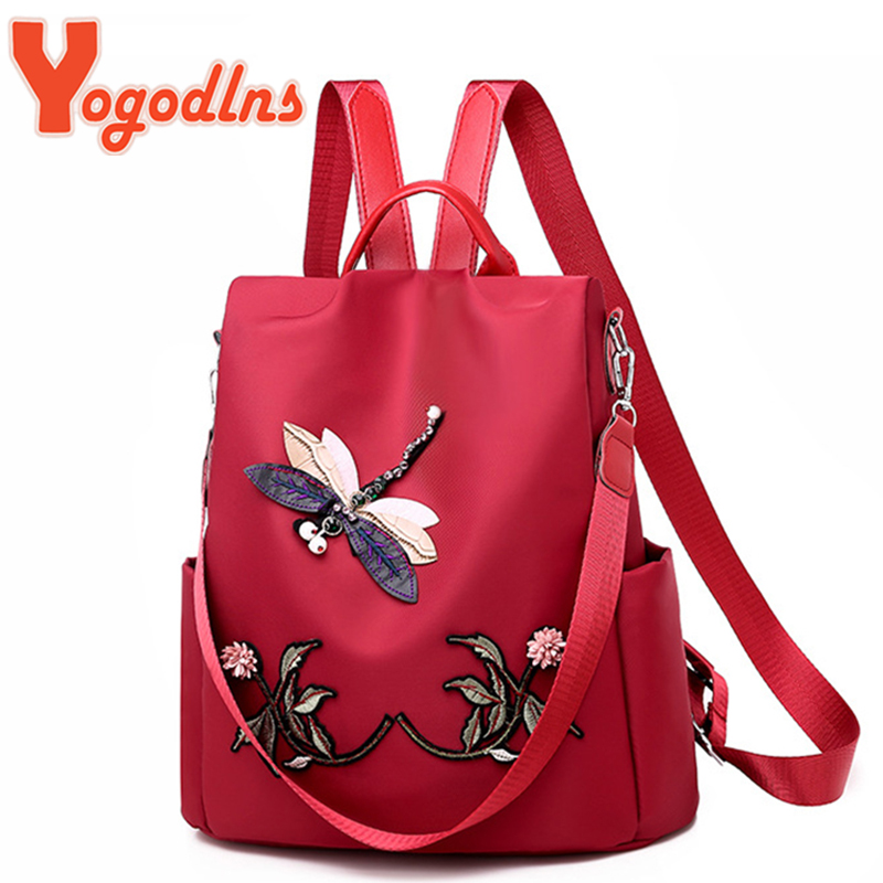 Women Bags H&M - Yogodlns Zaino ricamato alla moda Borsa